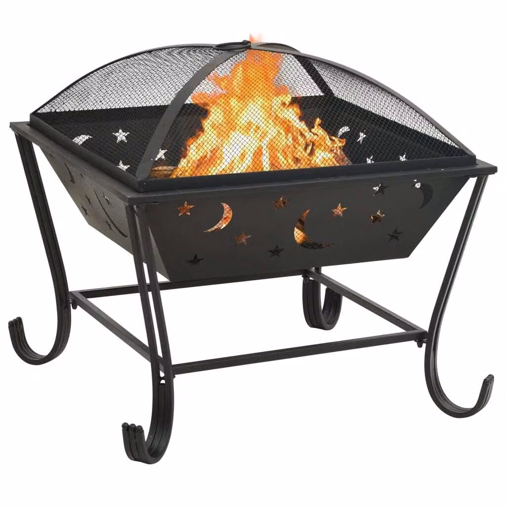 vidaXL Cesto antincendio con gancio per porta 62 cm XXL acciaio