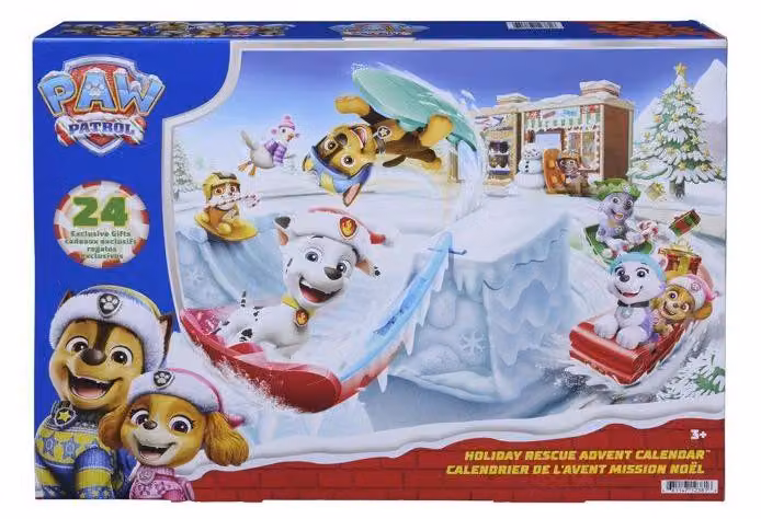 Calendario dell'Avvento Paw Patrol Spin Master - 24 sorprese: figurine, accessori, adesivi - Adatto dai 3 anni
