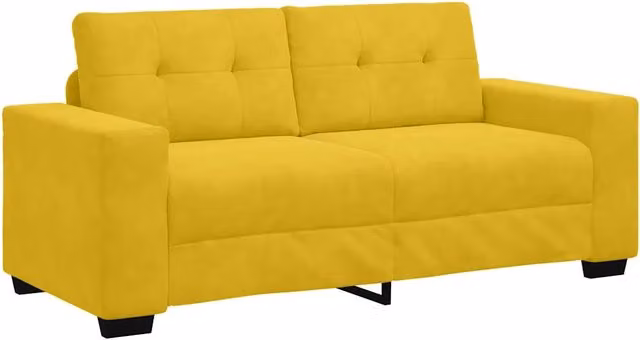 Divano | Divano da soggiorno | Sofa Divanetto Giallo 180x77x82 cm in Velluto