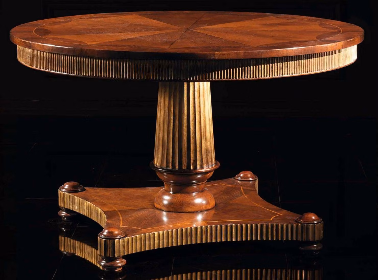 Tavolo da pranzo antico color marrone, tavolo di design in legno, tavoli da pranzo di pregio