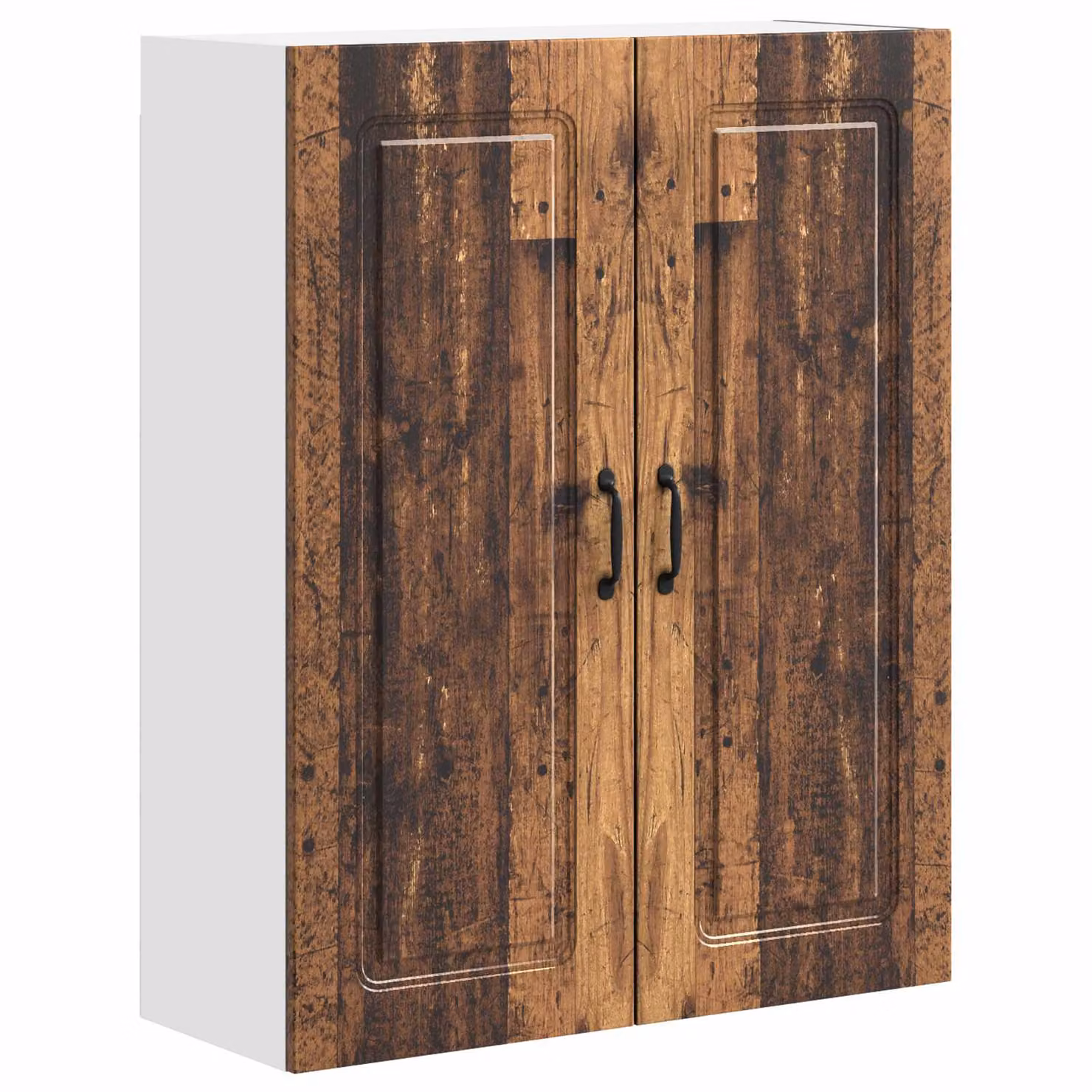 vidaXL Mobiletto da cucina Kalmar in legno effetto legno vecchio marrone con ante a battente L/P/H: 80 x 31 x 100 cm