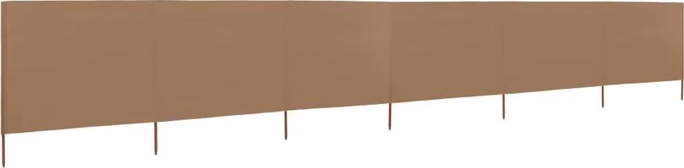 Paravento a 6 Pannelli in Tessuto 800x160 cm Grigio Talpa