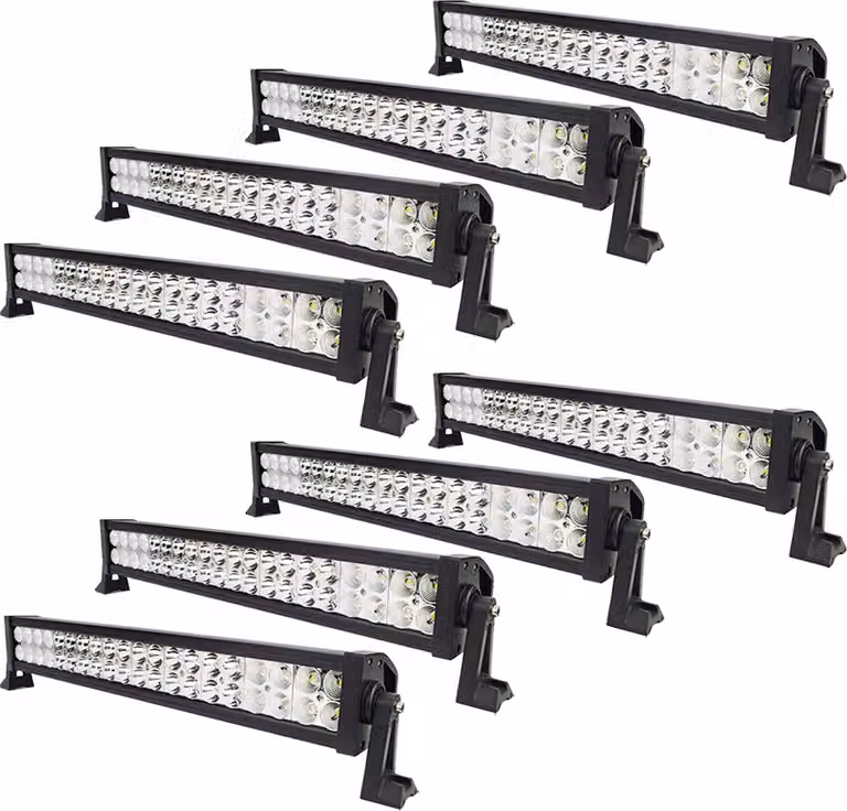 8 pezzi barra luminosa a LED per auto da 120 W, Greenmigo fari supplementari fuoristrada barra luminosa a LED impermeabile IP67 fari per fuoristrada trattori SUV UTV ATV