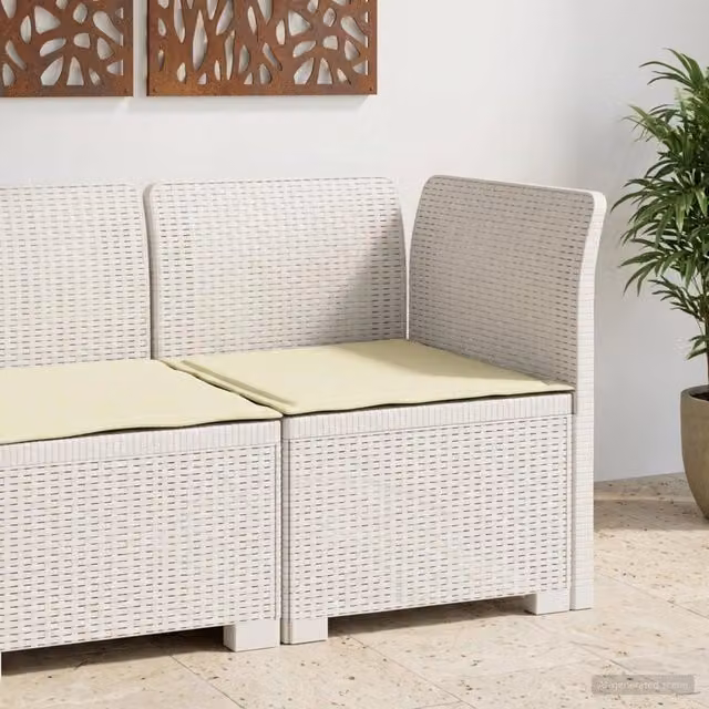 Divano da Giardino a 1 Posto con Cuscino Aspetto Rattan PP 8011824