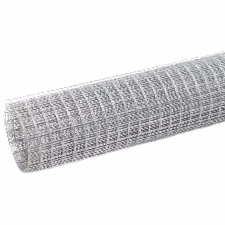 vidaXL Rete metallica in acciaio zincato 10x1,5 m Argento