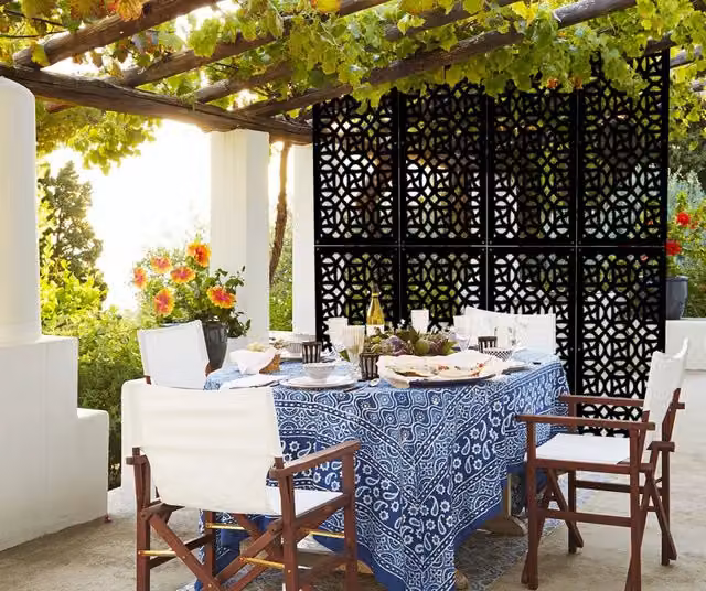 CANTERBURY - Pannello in PVC traforato - Parasole Misura: 98x198 cm, Colore: nero