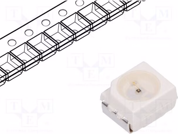 2 LED, colore blu, 71,5-100 mcd, tecnologia SMD 3528, PLCC2, dimensioni 3,5x2,8x1,9 mm, codice prodotto H-A100-Q00J1, marca LED-Dio