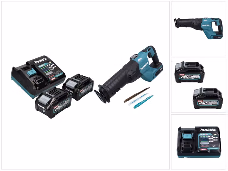 Makita JR 001 GM2 Sega circolare a batteria 40 V max. senza spazzole XGT + 2x batteria 4,0 Ah + caricabatterie - senza custodia
