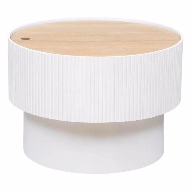 Tavolino con contenitore ENOLA, rotondo, Ø 55 cm