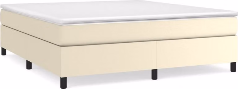 SYFAX™ Struttura Letto a Rete a Molle Crema 160x200 cm in Pelle finta