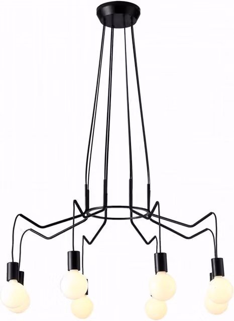Lampadario Candellux Basso 38-71057 nero 8xE27 industriale