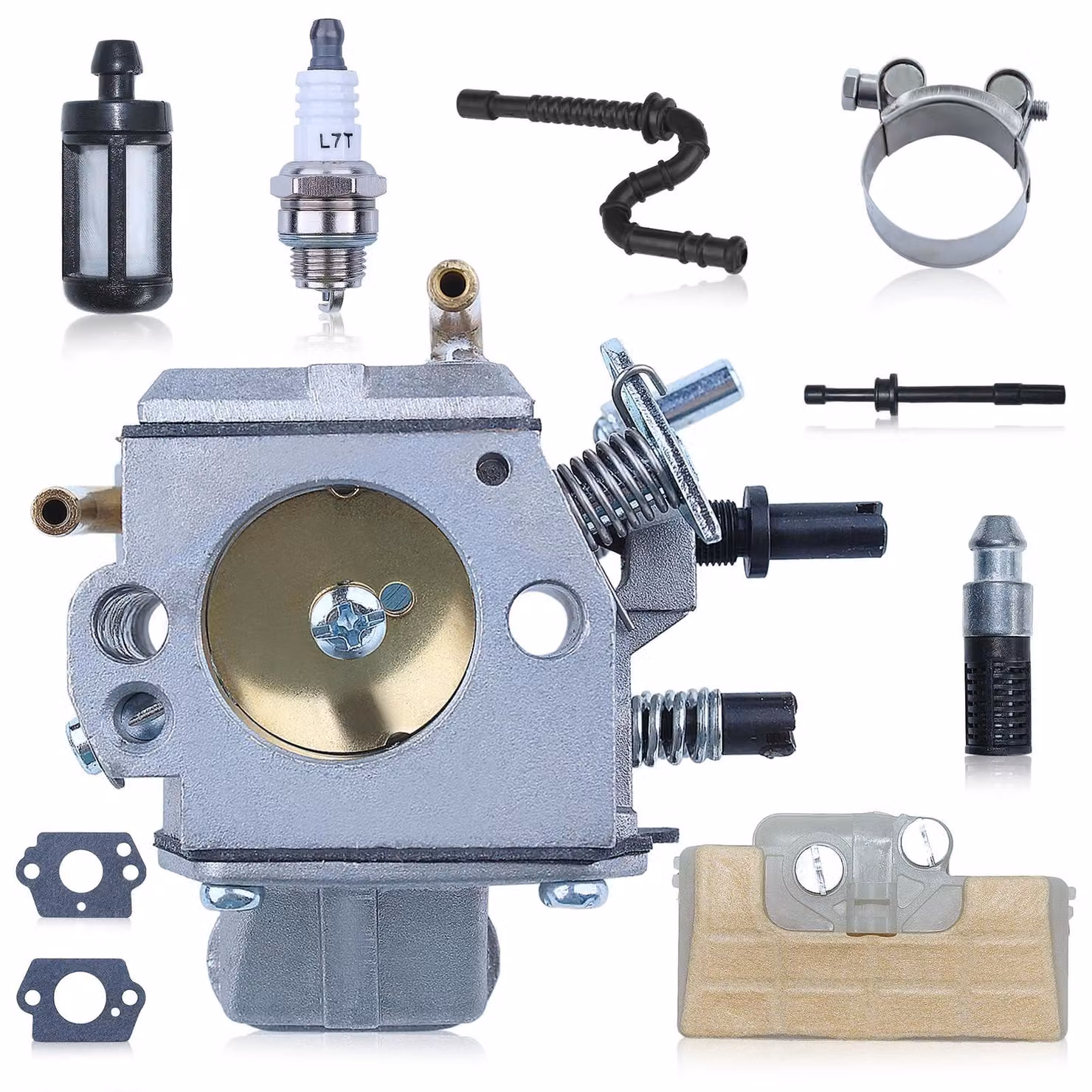 Kit carburatore per motosega - Include filtro antipolvere e tubo dell'aria