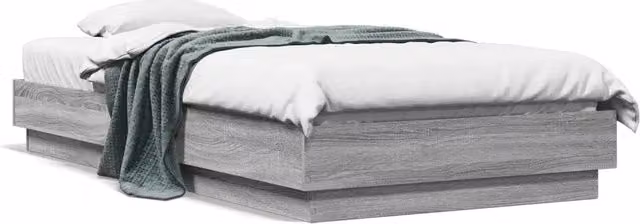 Giroletto con LED-Struttura Letto Grigio Sonoma 75x190 cm