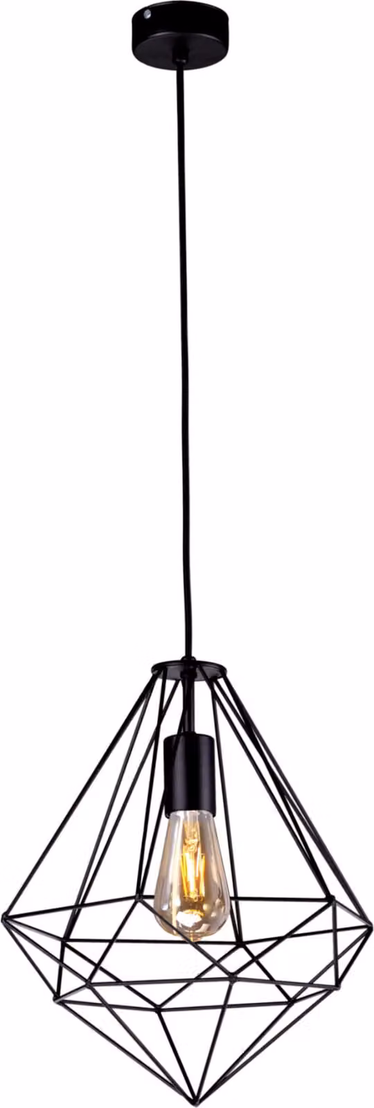 Lampada a sospensione Marko nera 1xE27x60W in metallo, dimensioni: 105x30x30 cm, IP20, Kaja