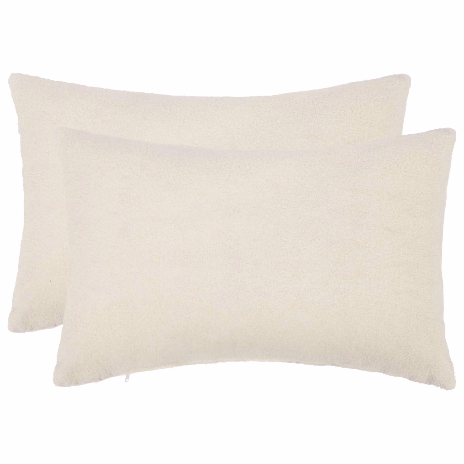 Set di 2 federe vidaXL HEERLEN in bouclé color crema, L 50 cm x P 75 cm