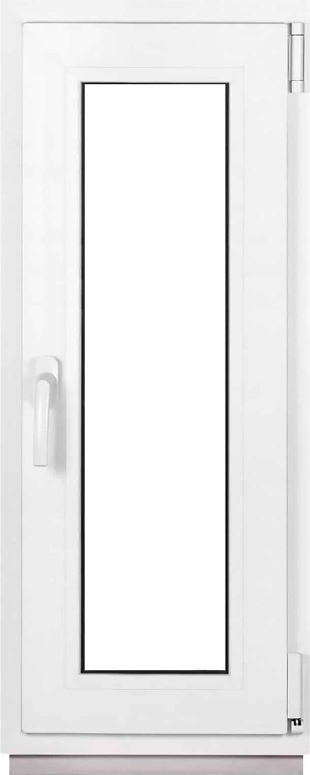 Finestra Framex per cantina Finestra in PVC bianca larghezza x altezza 40 x 105 cm (400 x 1050 mm) doppia (32 mm) rotazione/inclinazione DIN destra - Premium - Tutte le misure