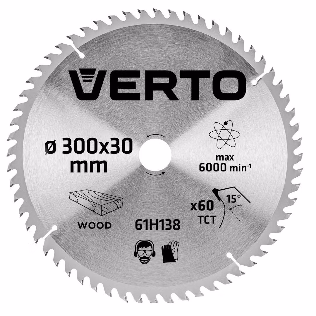 VERTO Lama da sega, widia, 300 x 30 mm, 60 denti