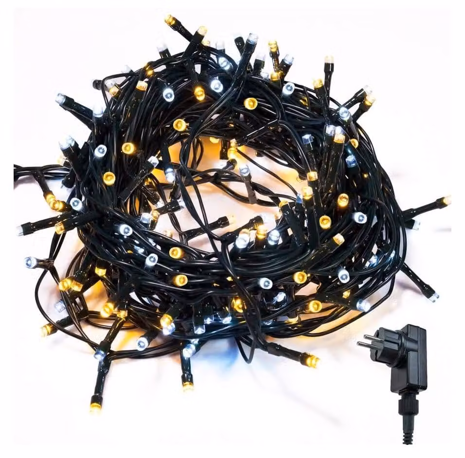 Catena luminosa da 2 metri, filo di rame, luce bianca fredda, alimentazione a batteria