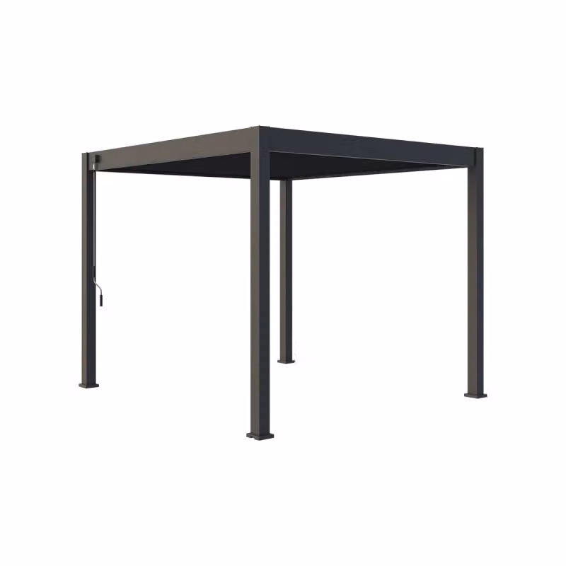 Pergola bioclimatica autoportante Ombrea VS 3x3 m colore antracite con tenda inclusa – 2