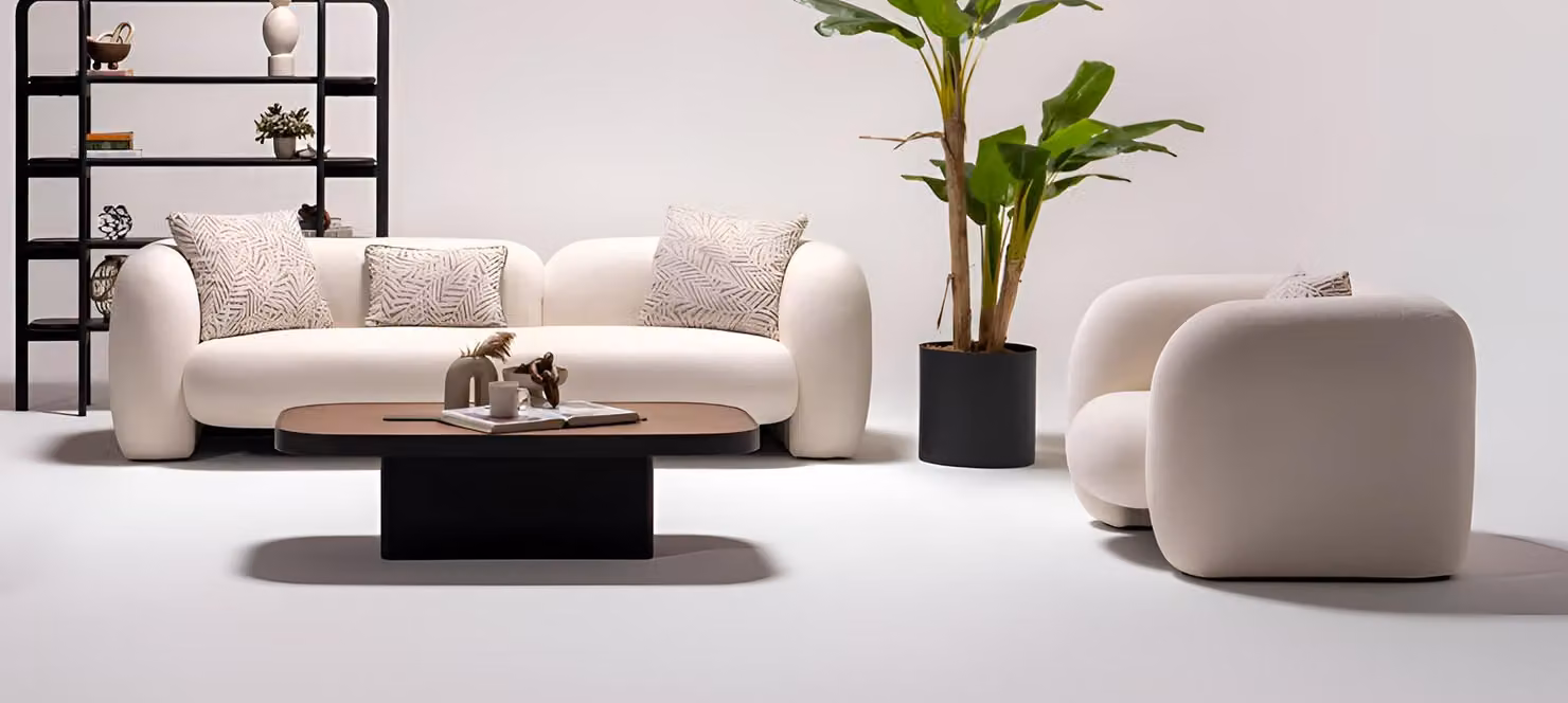 Modernes Wohnzimmer-Set Stilvoller 3-Sitzer Edler Polstersessel 2tlg
