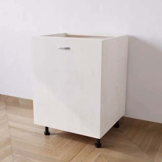 Base cucina Calandrelli con 1 anta, Larice Bianco, L: 60 cm, P: 55,5 cm, H: 72 cm