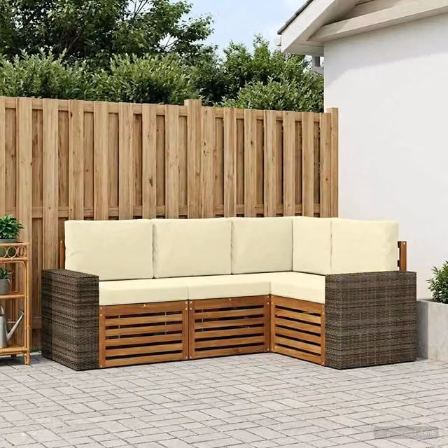 Set di divani da esterno 4 pz Poliestere 3384306