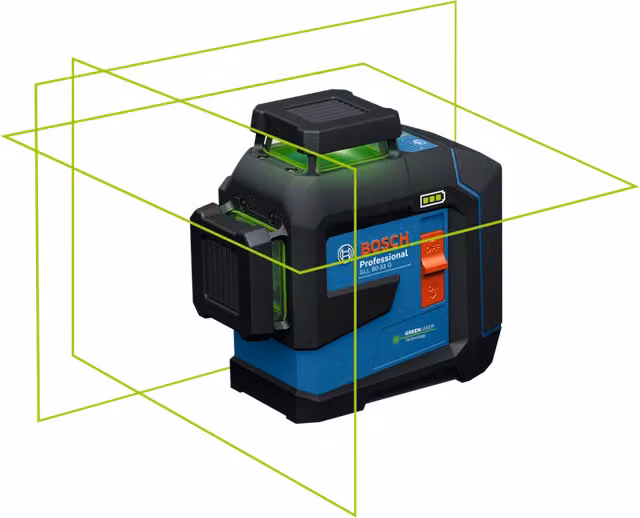 Livella laser Bosch Professional GLL 80-33 G verde con 3x360° – 1