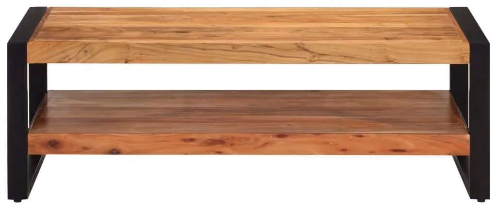 vidaXL Tavolino 120x55x40 cm in legno massiccio di acacia