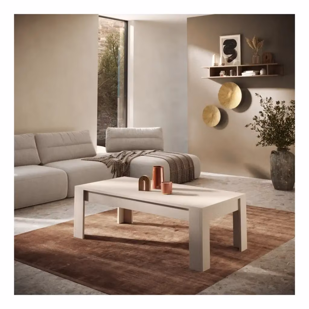 Tavolino rettangolare SCENA Meublorama colore beige cachemire – 2