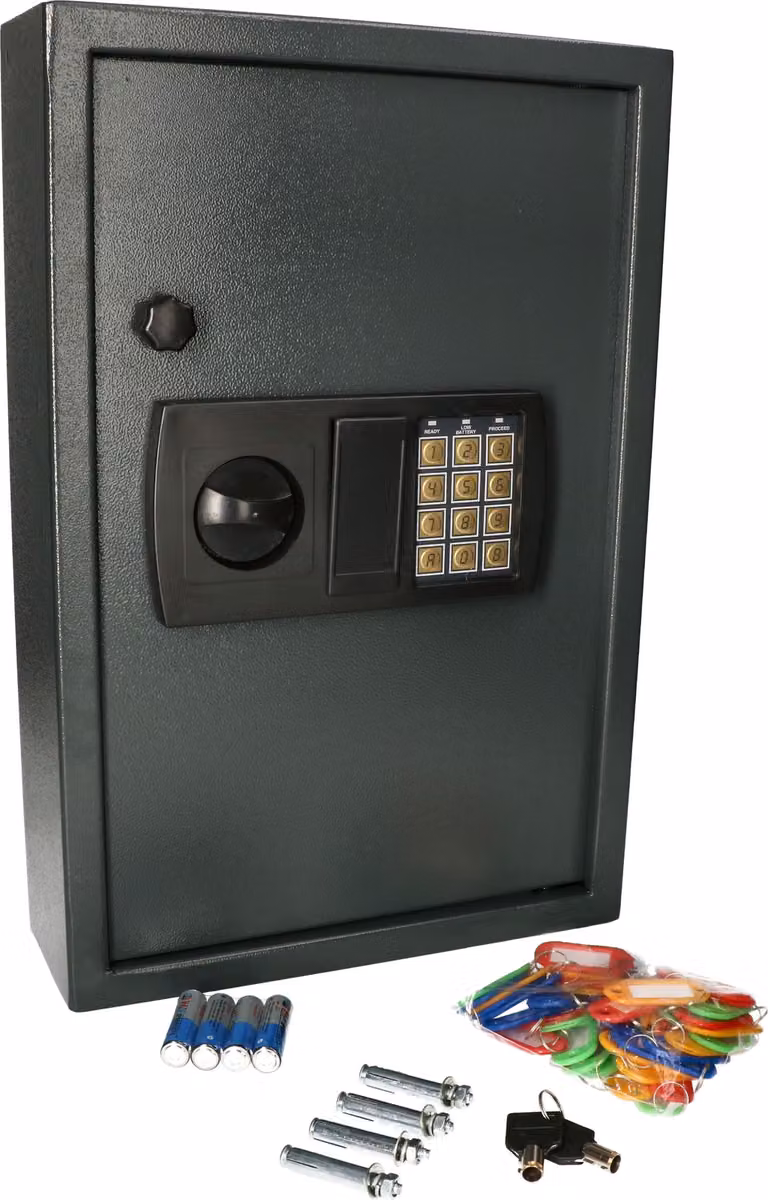 KOTARBAU® Cassaforte elettronica per la custodia delle chiavi + portachiavi