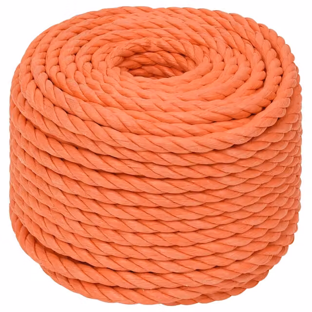Corda da lavoro in polipropilene vidaXL arancione, diametro 24 mm, lunghezza 50 m
