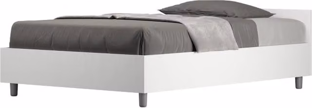 Letto 1 piazza e mezza 120x200 cm Nuamo - Senza rete,Bianco Frassino