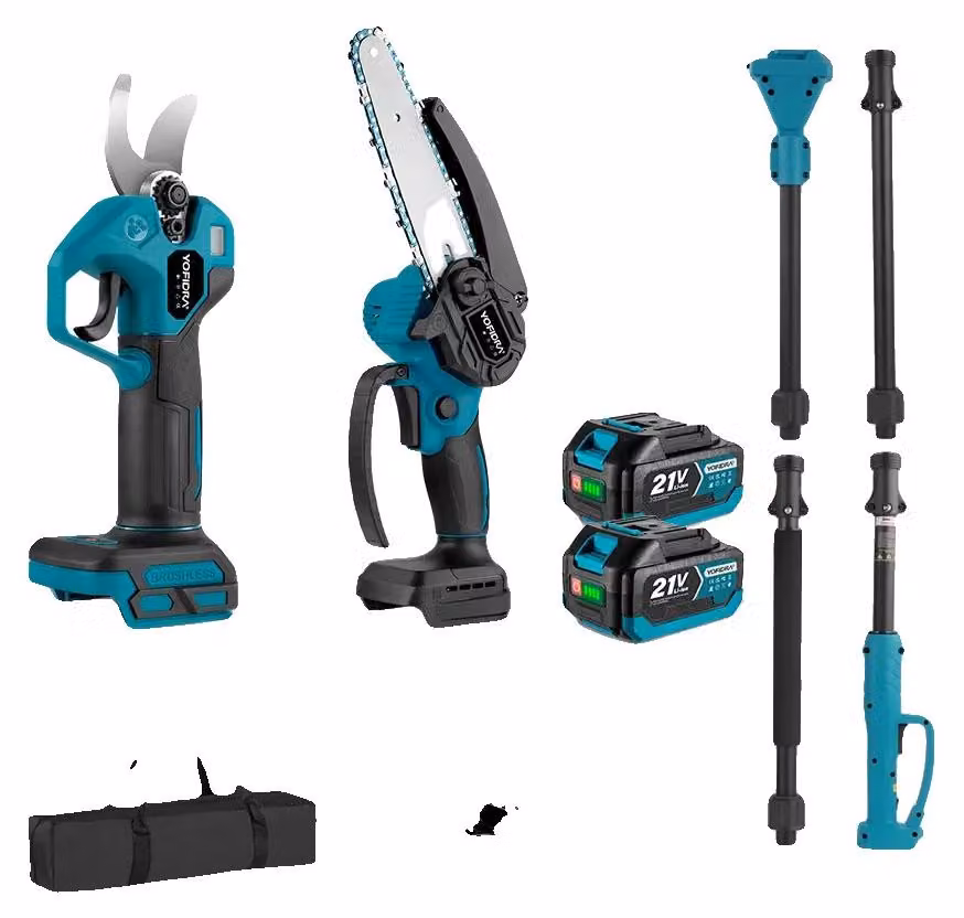 Tagliasiepi, motore brushless, angolo della testina regolabile, set da 25 mm e 6 pollici - Set 3