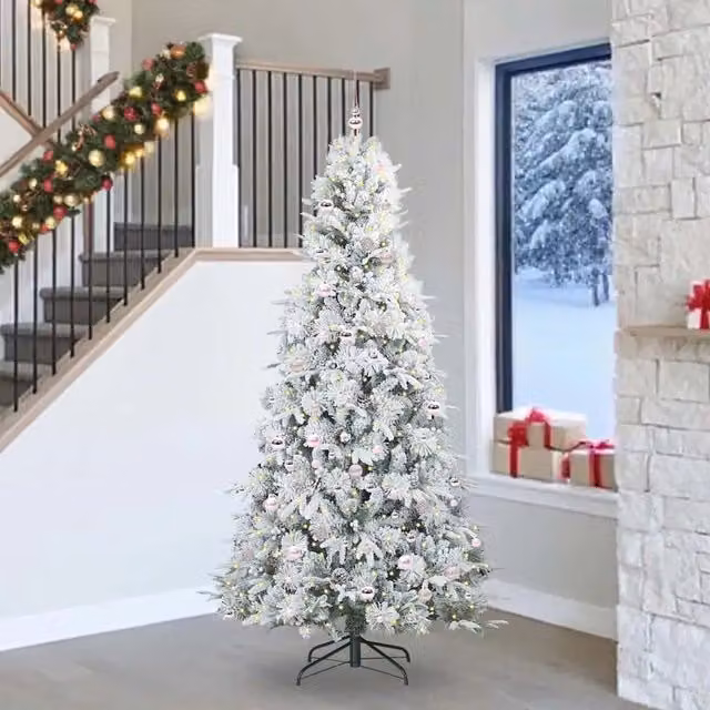 Albero di Natale Artificiale con Rami Pieghevoli Bianco 240 cm 3397512