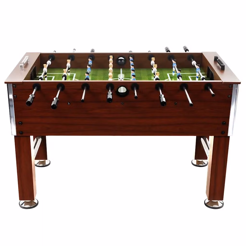 Tavolo Calcio Balilla in Acciaio e Legno Marrone CF9326485 L: 140 cm, P: 74,5 cm, H: 87,5 cm – 2