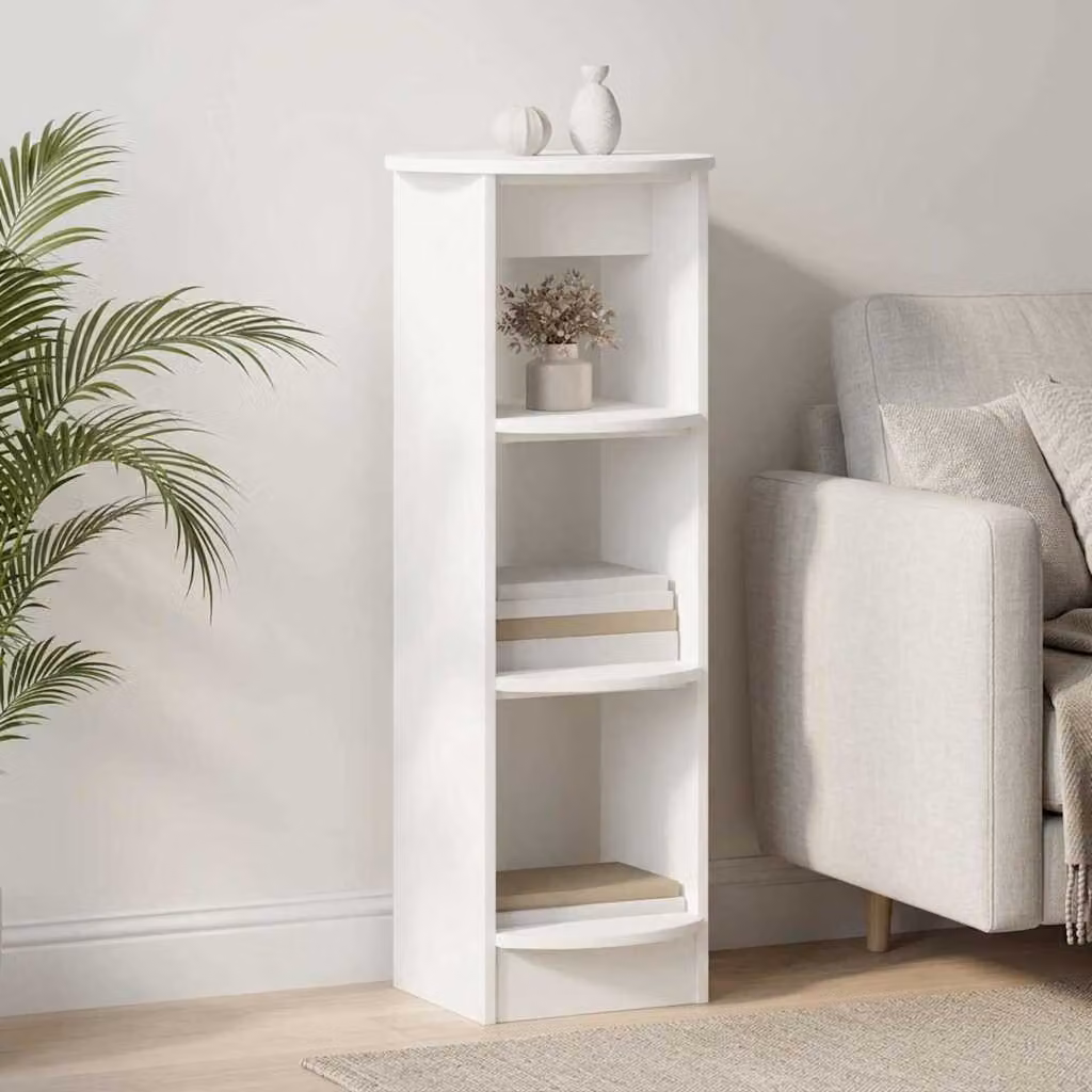 Mobile laterale vidaXL Bianco in MDF con ripiani interni, L/P/H: 40 x 40 x 100 cm