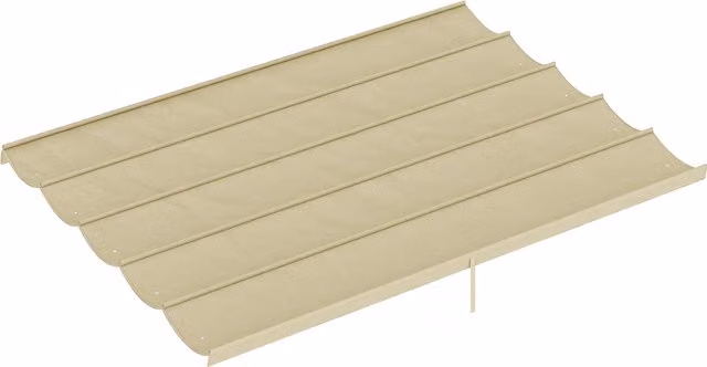 Copertura per Gazebo e Pergola Outsunny in Poliestere Traspirante Beige 4x3 m