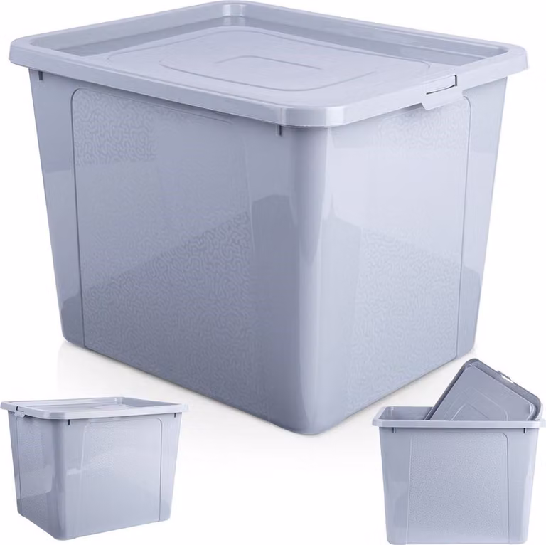 Contenitore di stoccaggio Vilde Contenitore di stoccaggio Cassa Contenitore di plastica Contenitore con coperchio 30 L