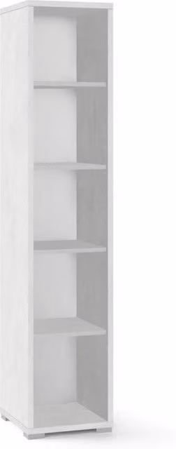 Colonna a giorno Sarmog in MDF Bianco Opaco con ripiani regolabili, H 182 x L 38 x P 41 cm
