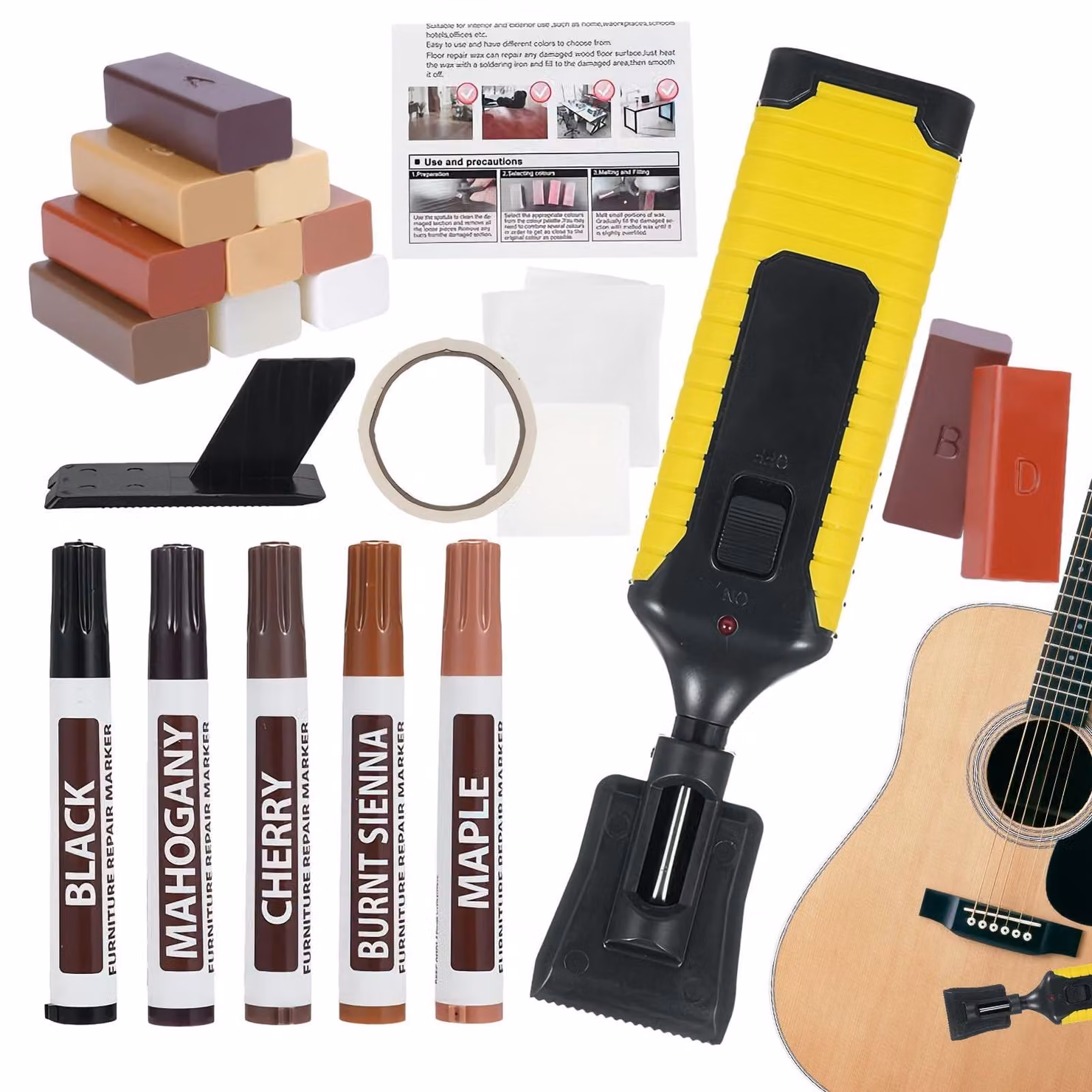 Kit di riparazione per pavimenti in laminato, disponibile in 11 colori