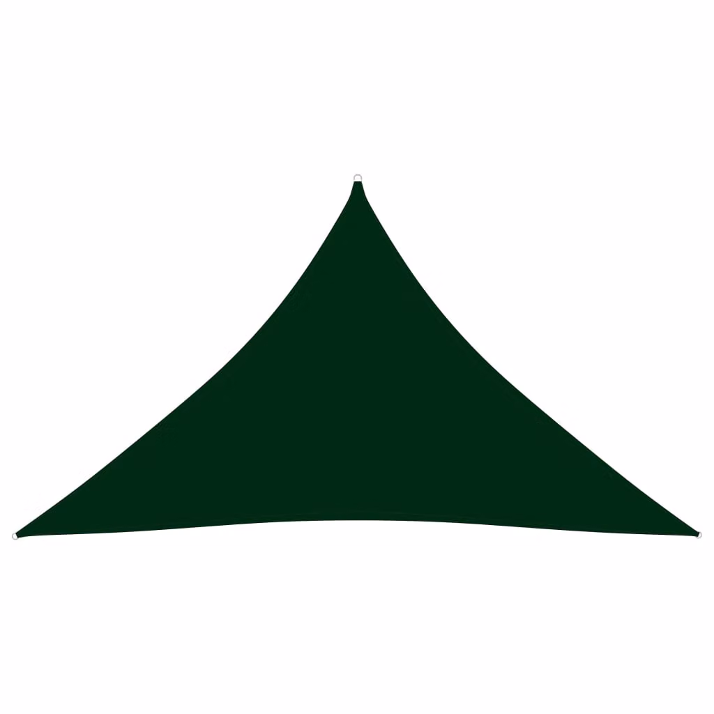 The Living Store Tenda da sole in tessuto Oxford triangolare 4x4x5,8 m Verde scuro