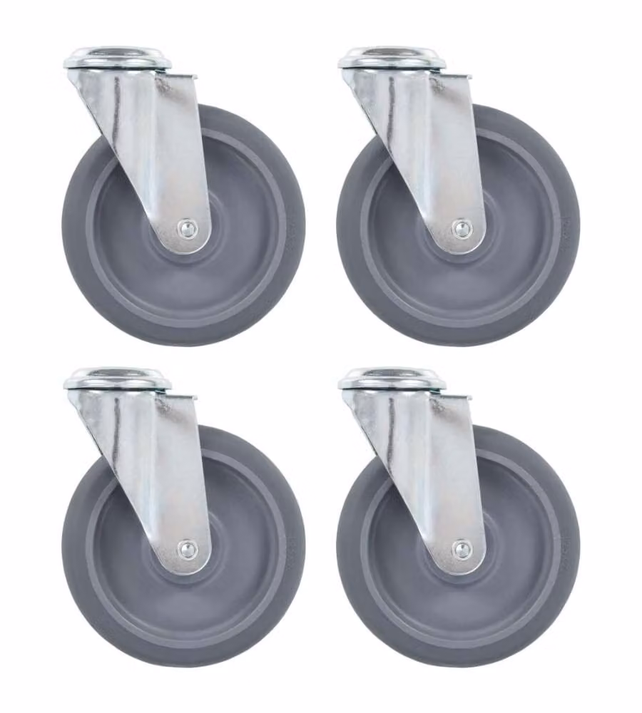 Ruote Girevoli con Foro per Bulloni 4 pz 125 mm 143428