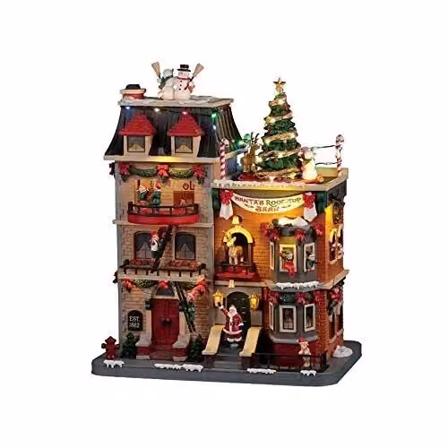 Lemax 25861-UK Santa's Wonderland Edificio Natalizio Animato con Luci LED, Musica e Movimenti, Multicolore – 2