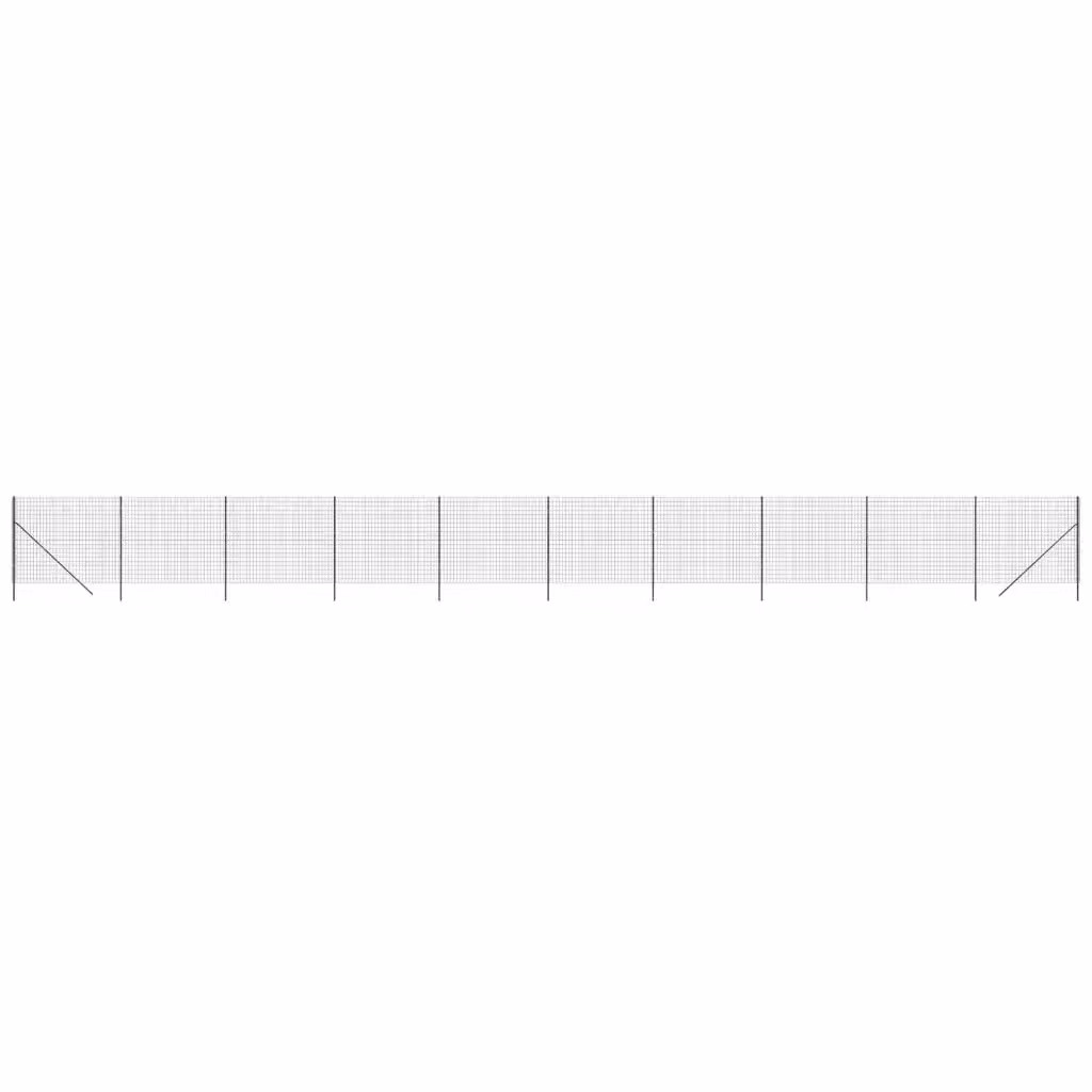 Recinzione Metallica VIDAXL in Acciaio Zincato Rivestito in PVC Colore Antracite L: 25 m, H: 1,6 m – 2