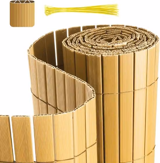Pannello protettivo in PVC di dimensioni 1,8x3 metri, con design moderno, ideale per delimitare il giardino e proteggere il balcone. Resistente al vento e alle intemperie, resistente ai raggi UV, adatto per giardino e terrazza, realizzato in PVC