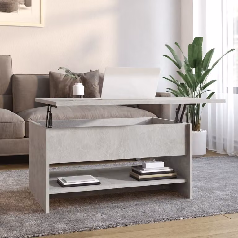 Maison Exclusive - Tavolino grigio cemento 80x50x40 cm Materiale ligneo