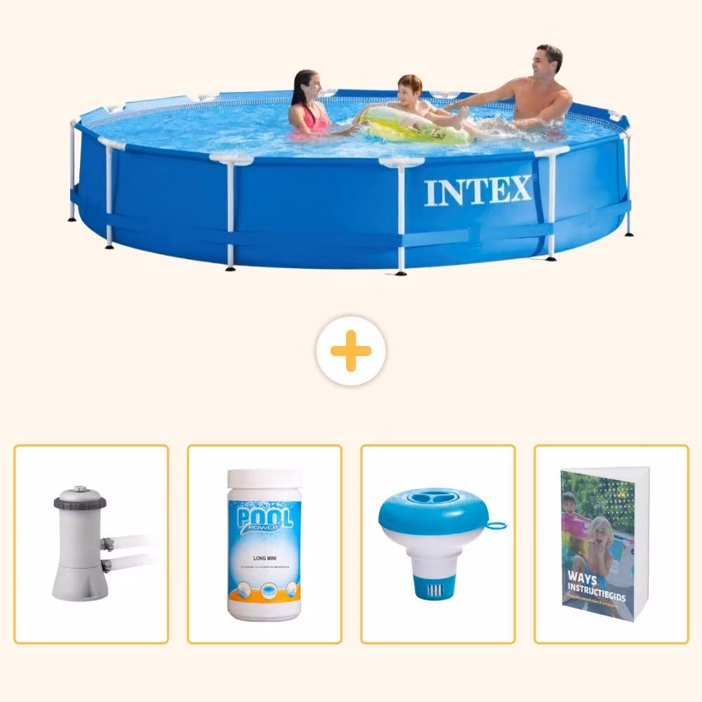 Piscina autoportante rettangolare - 366x76 cm - 5 pezzi - SCB104