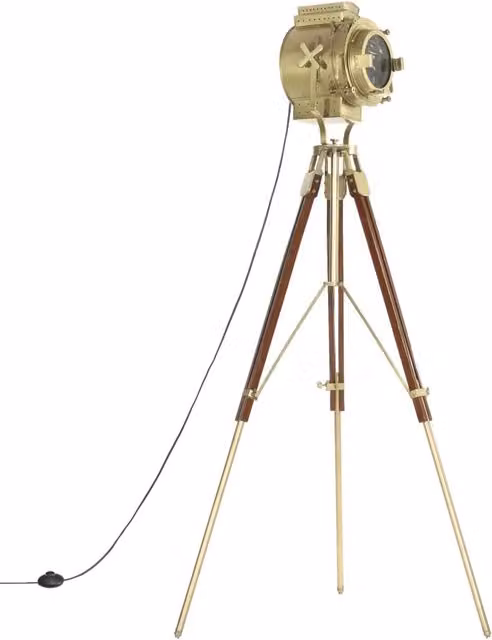 Lampada da Terra a Treppiede Legno Massello di Mango 193 cm CFW3022619