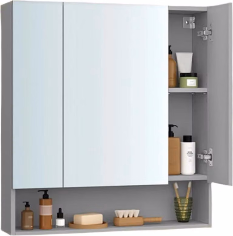Mobile da bagno con 3 ante – Specchiera – 16,5 x 70 x 75 cm