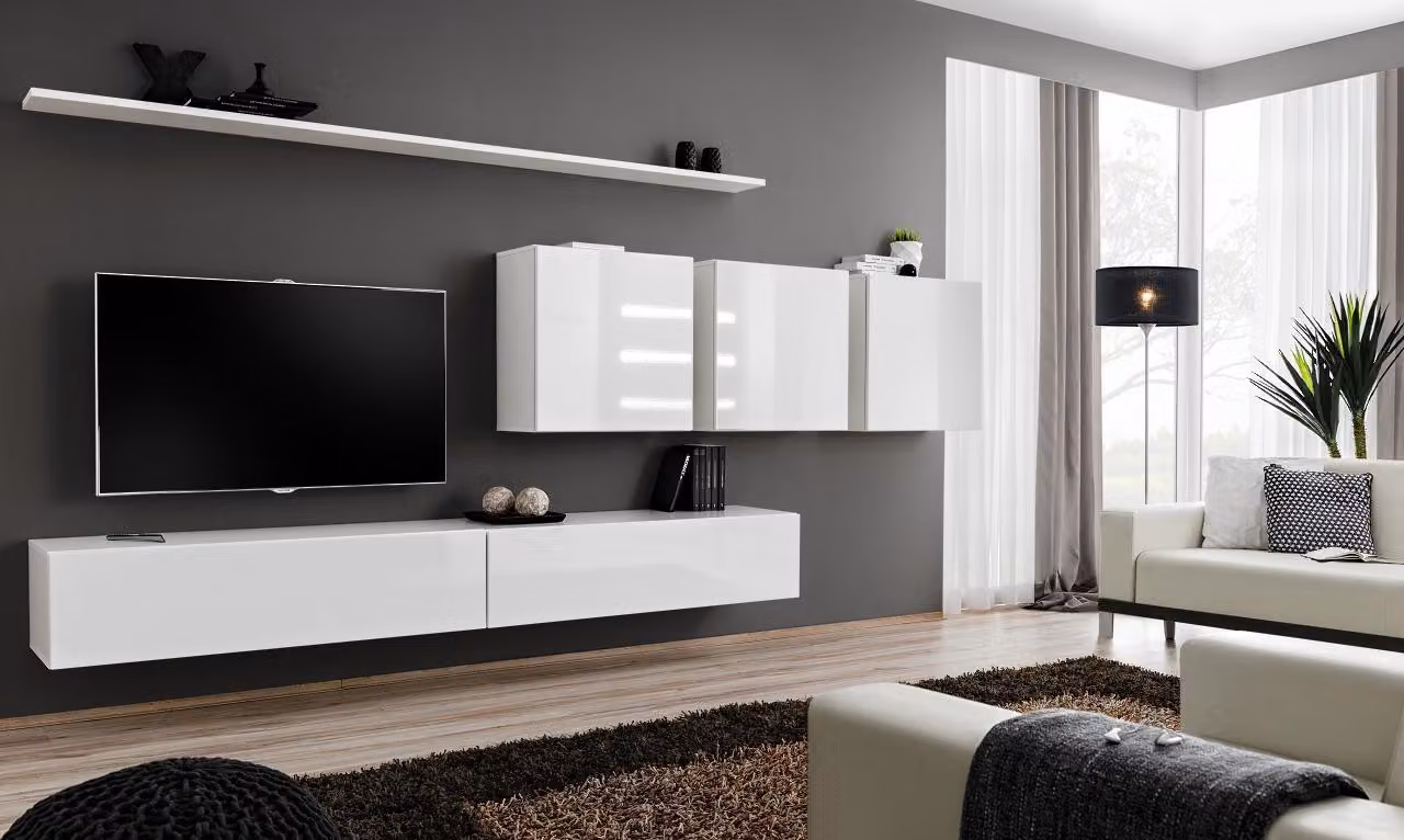 Wohnzimmermöbel Weiß Sideboard Designer Stil Modern Holzmöbel Einrichtung